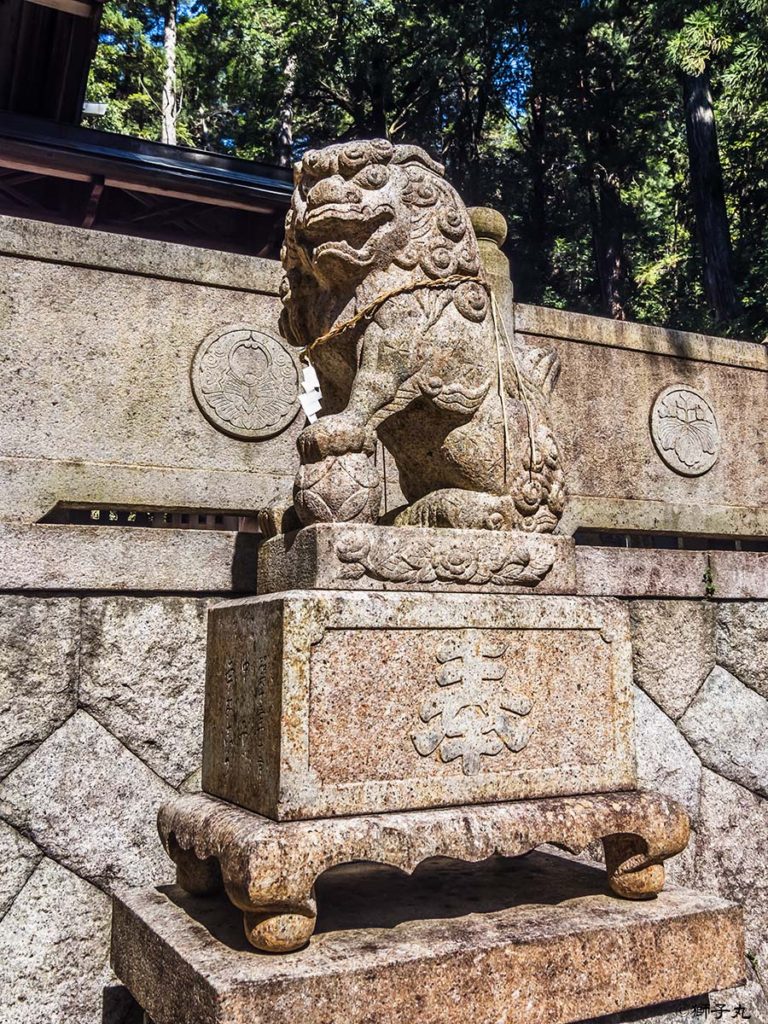 坂本神社八幡宮　狛犬（阿形）