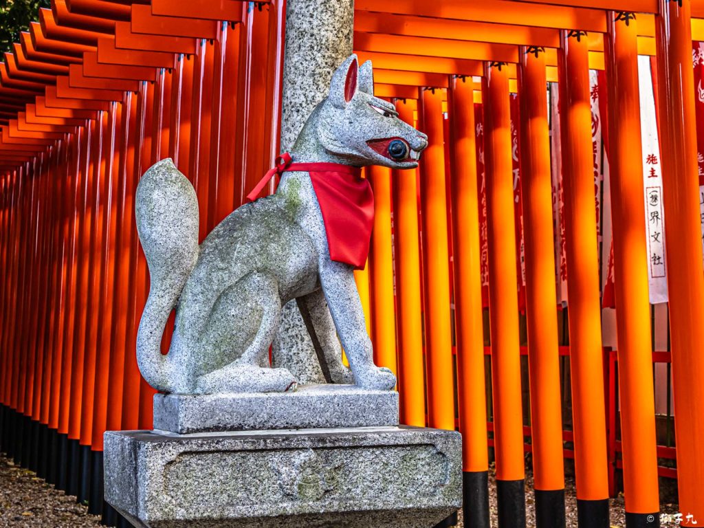 日置神社（名古屋市）　廣富稲荷神社　狛狐