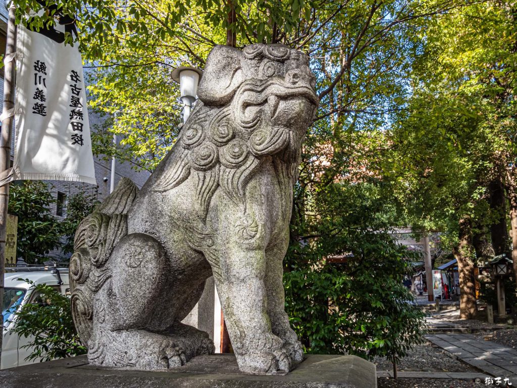 洲崎神社（愛知県名古屋市）　狛犬（吽形）