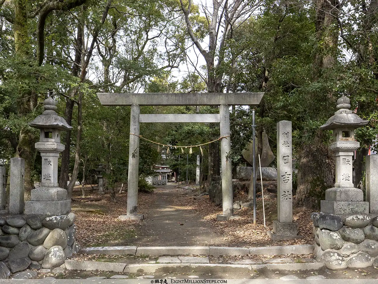 漆部神社 摂社 日吉社 鳥居