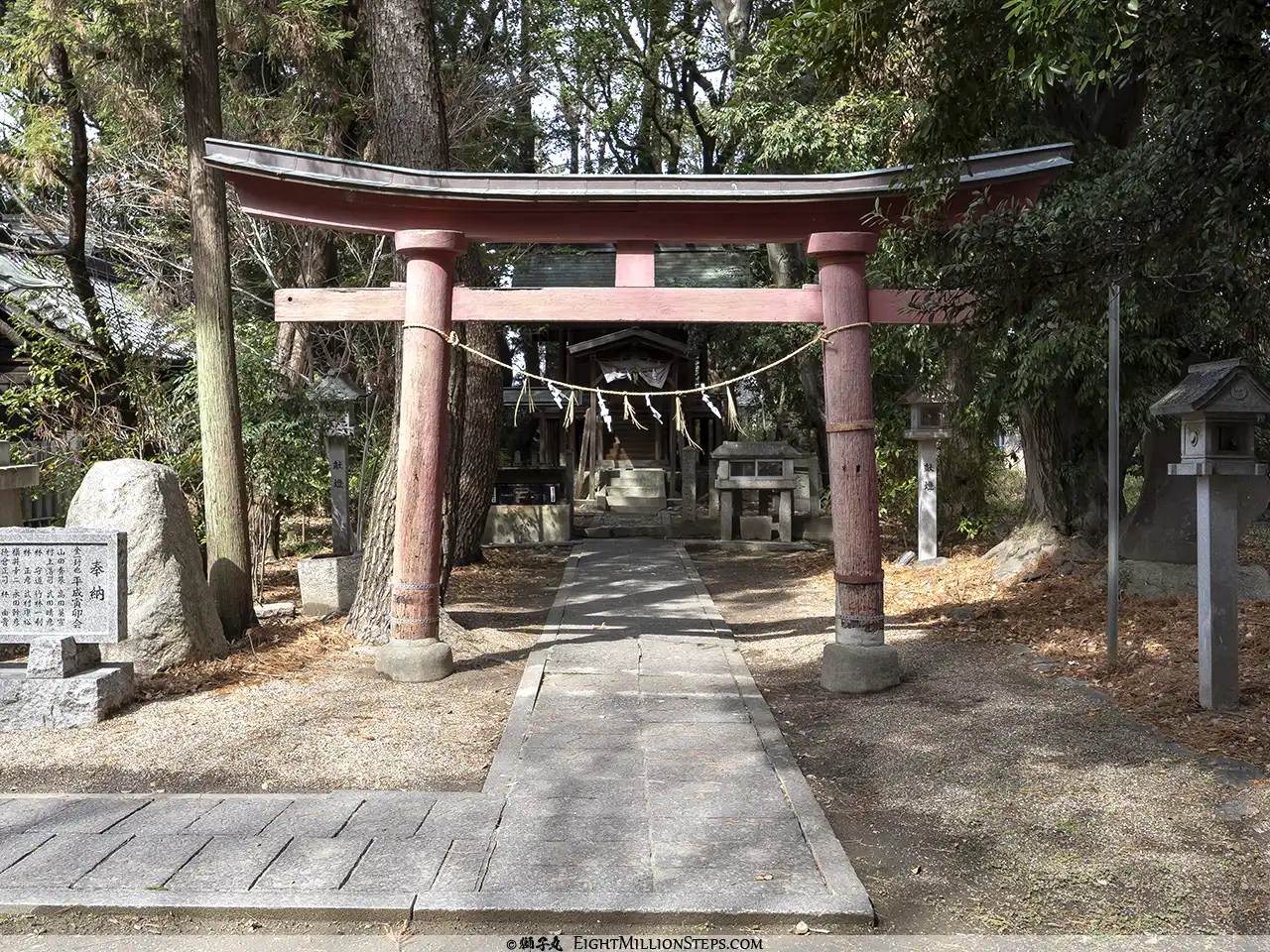 漆部神社 摂社日吉神社 鳥居