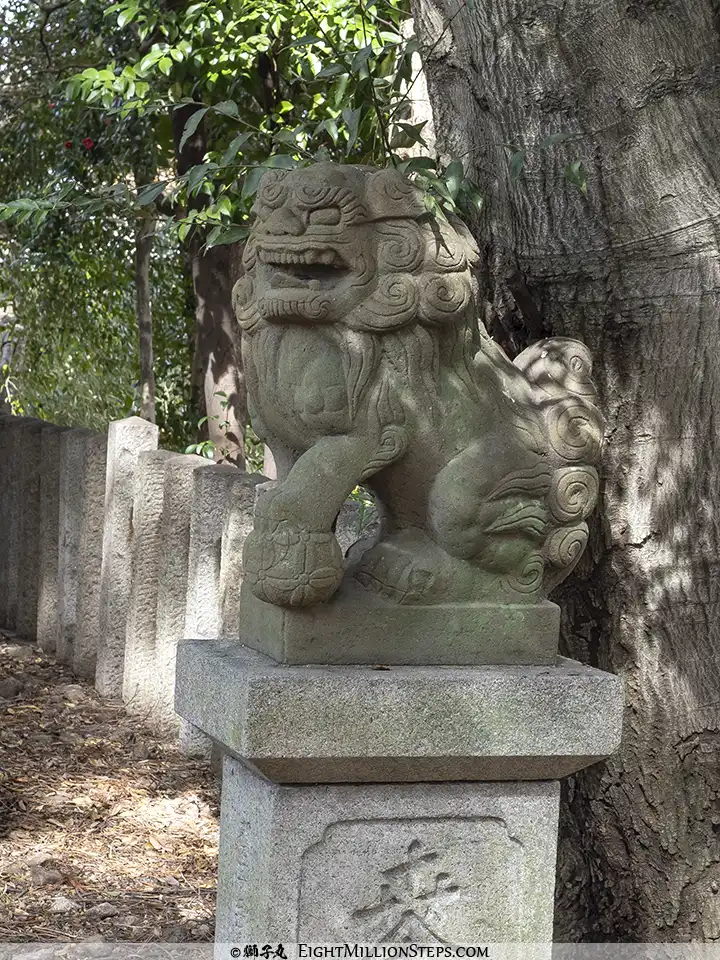 漆部神社 摂社日吉神社 狛犬（阿形）
