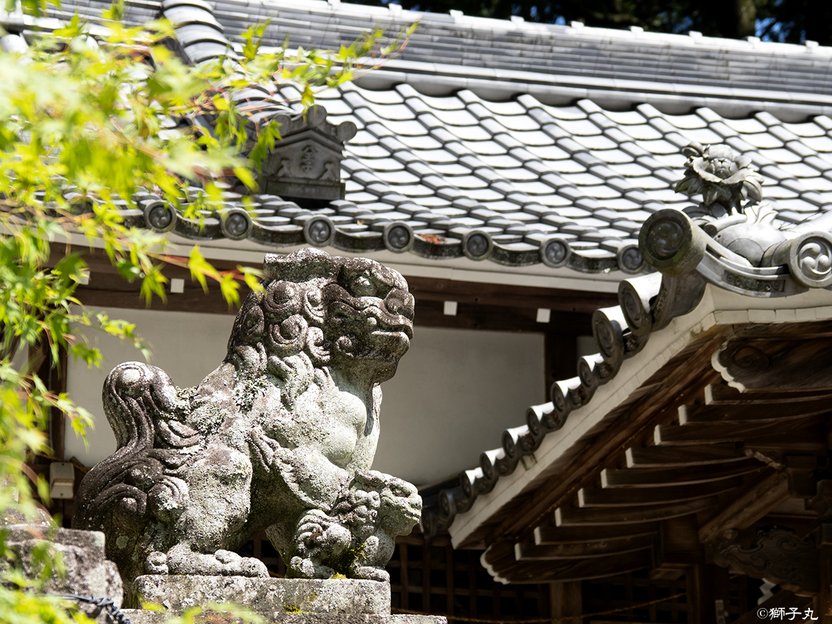 八王子神社（岐阜県瑞浪市陶町）　親子狛犬